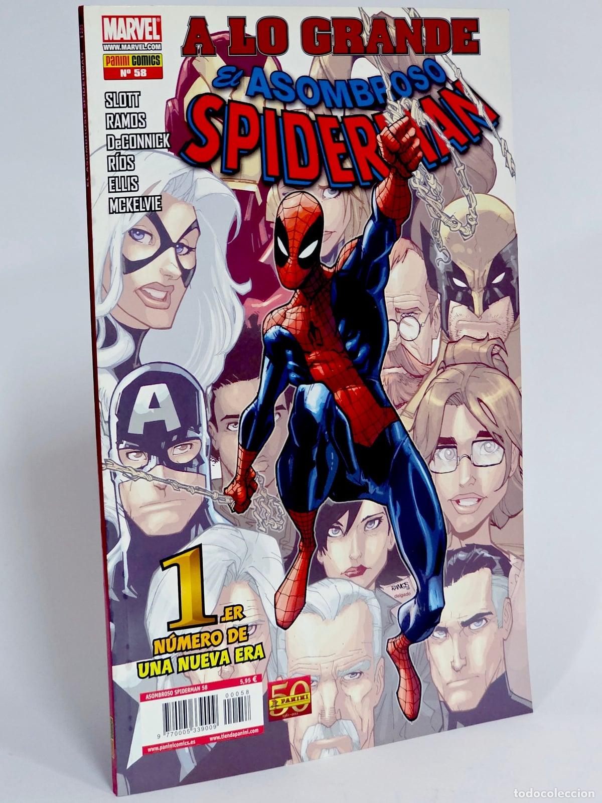 C&oacute;mics: C&Oacute;MIC ASOMBROSO SPIDERMAN 58 A LO GRANDE VOL.7 PANINI MARVEL VOLUMEN SPIDER-MAN DE KIOSCO