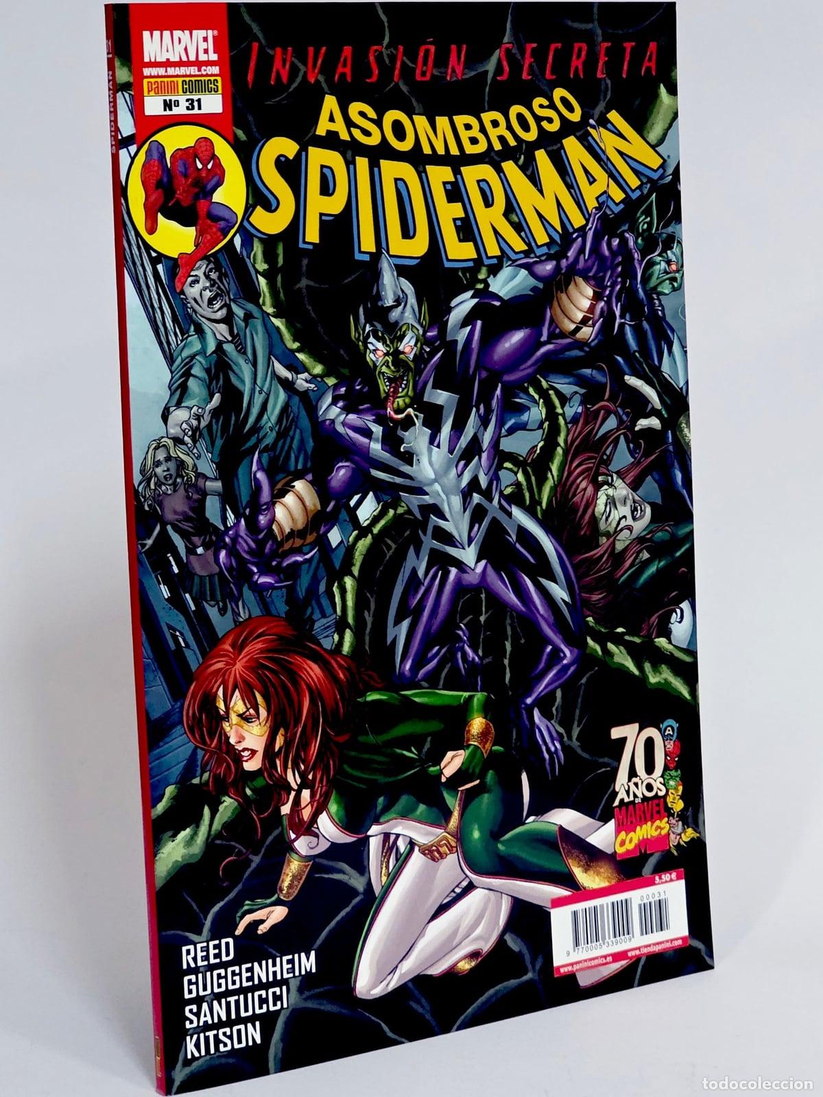 C&oacute;mics: C&Oacute;MIC ASOMBROSO SPIDERMAN 31 INVASI&Oacute;N SECRETA VOL.7 PANINI MARVEL VOLUMEN SPIDER-MAN DE KIOSCO
