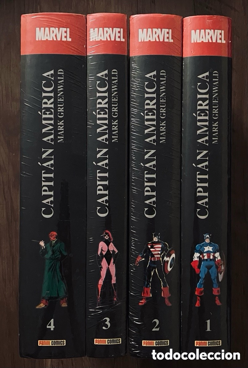 C&oacute;mics: Capit&aacute;n Am&eacute;rica de Mark Gruenwald MARVEL H&Eacute;ROES Completa 4 tomos / Panini.