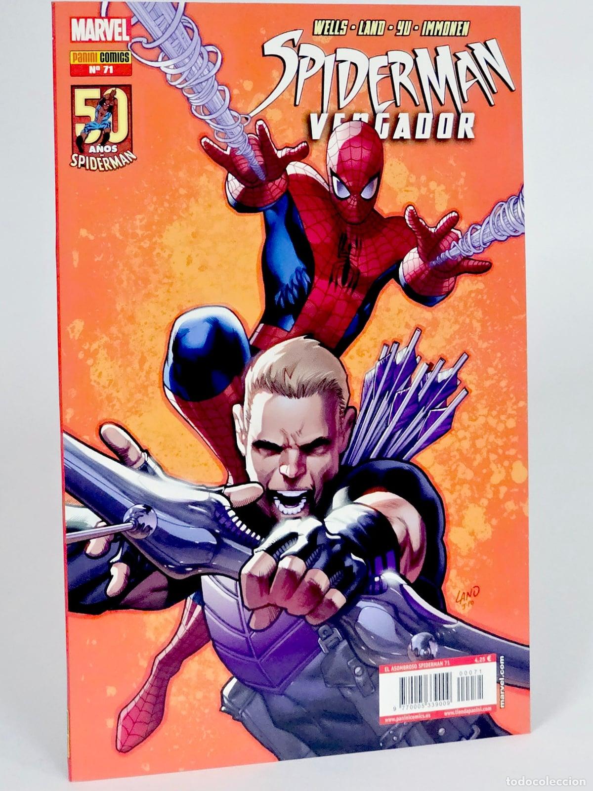 C&oacute;mics: C&Oacute;MIC ASOMBROSO SPIDERMAN 71 VENGADOR VOL.7 PANINI MARVEL VOLUMEN SPIDER-MAN DE KIOSCO