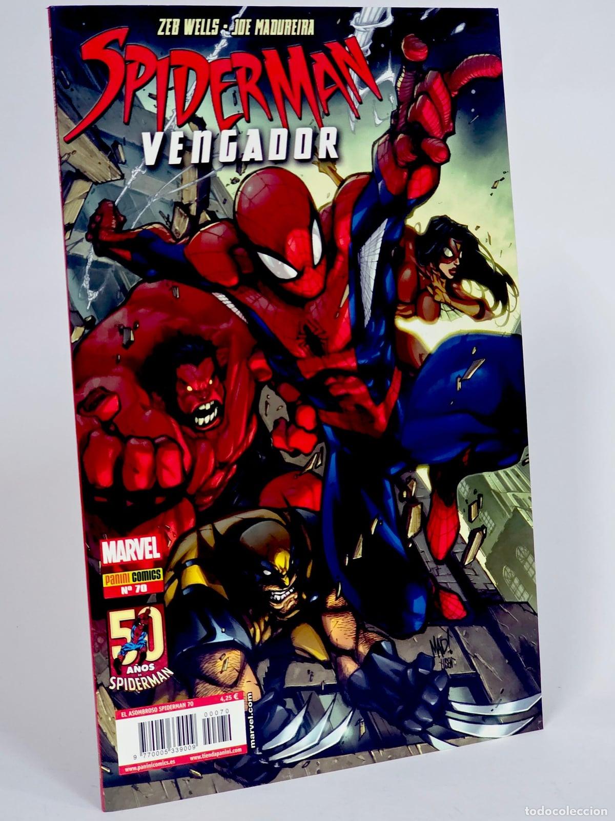 C&oacute;mics: C&Oacute;MIC ASOMBROSO SPIDERMAN 70 VENGADOR VOL.7 PANINI MARVEL VOLUMEN SPIDER-MAN DE KIOSCO
