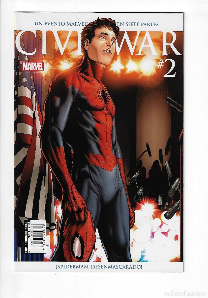 C&oacute;mics: Panini. Comic promocional. Civil War. 2. Spiderman desenmascarado.