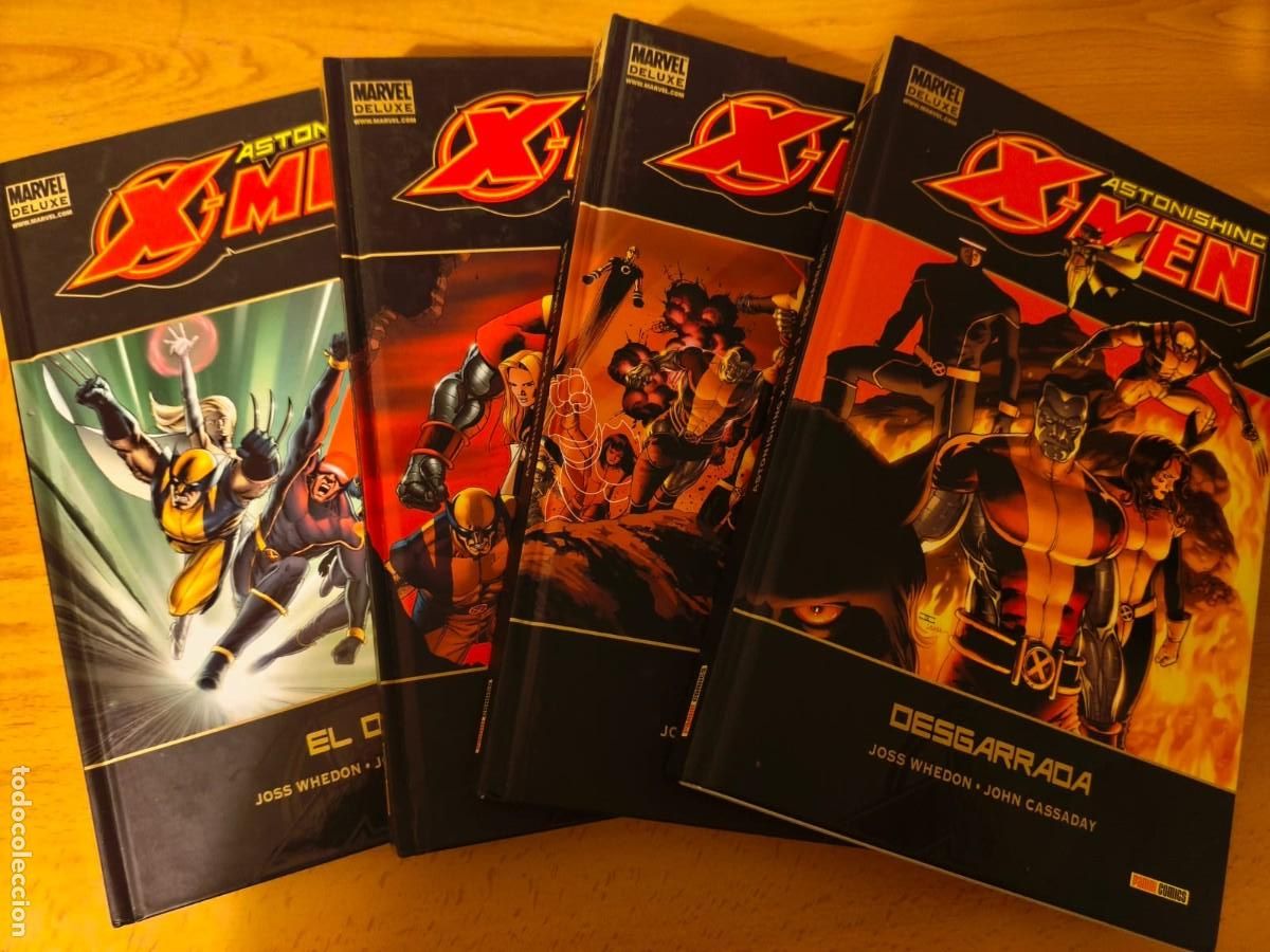 C&oacute;mics: Marvel Deluxe Astonishing X -Men de Joss Whedon y John Cassaday Completa en 4 tomos Panini