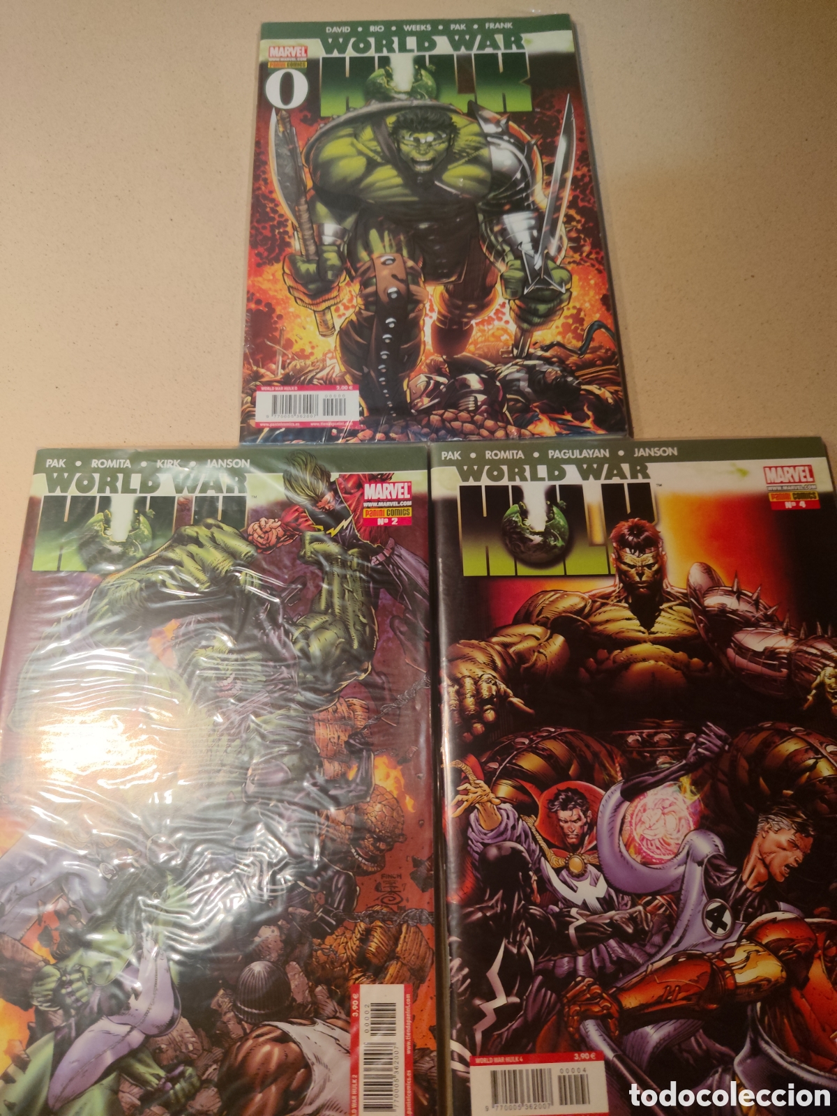 C&oacute;mics: Comics Marvel world war hulk como nuevos y embolsados n&uacute;meros del 0 la 5 evento completo