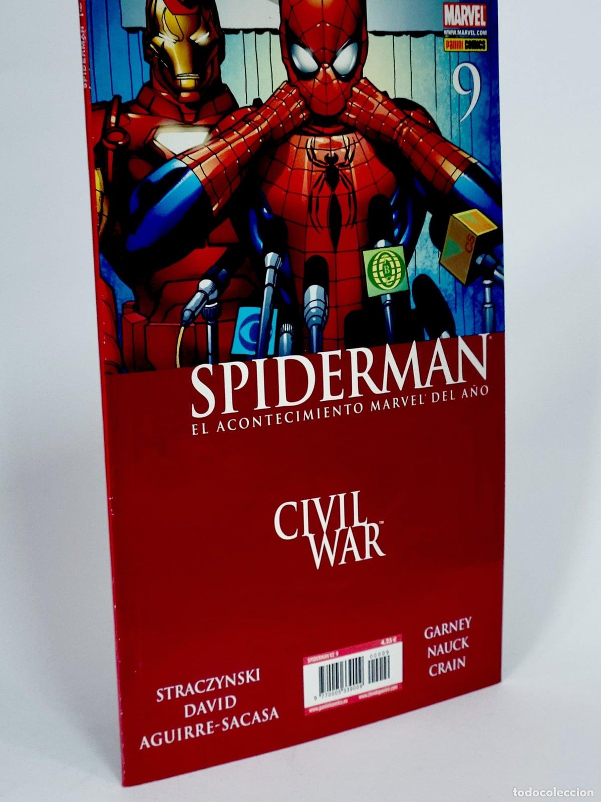 Cómic Spiderman 9 Civil War (VOL.7) VOL.2 Panini Marvel Volumen Spider-man de Kiosco