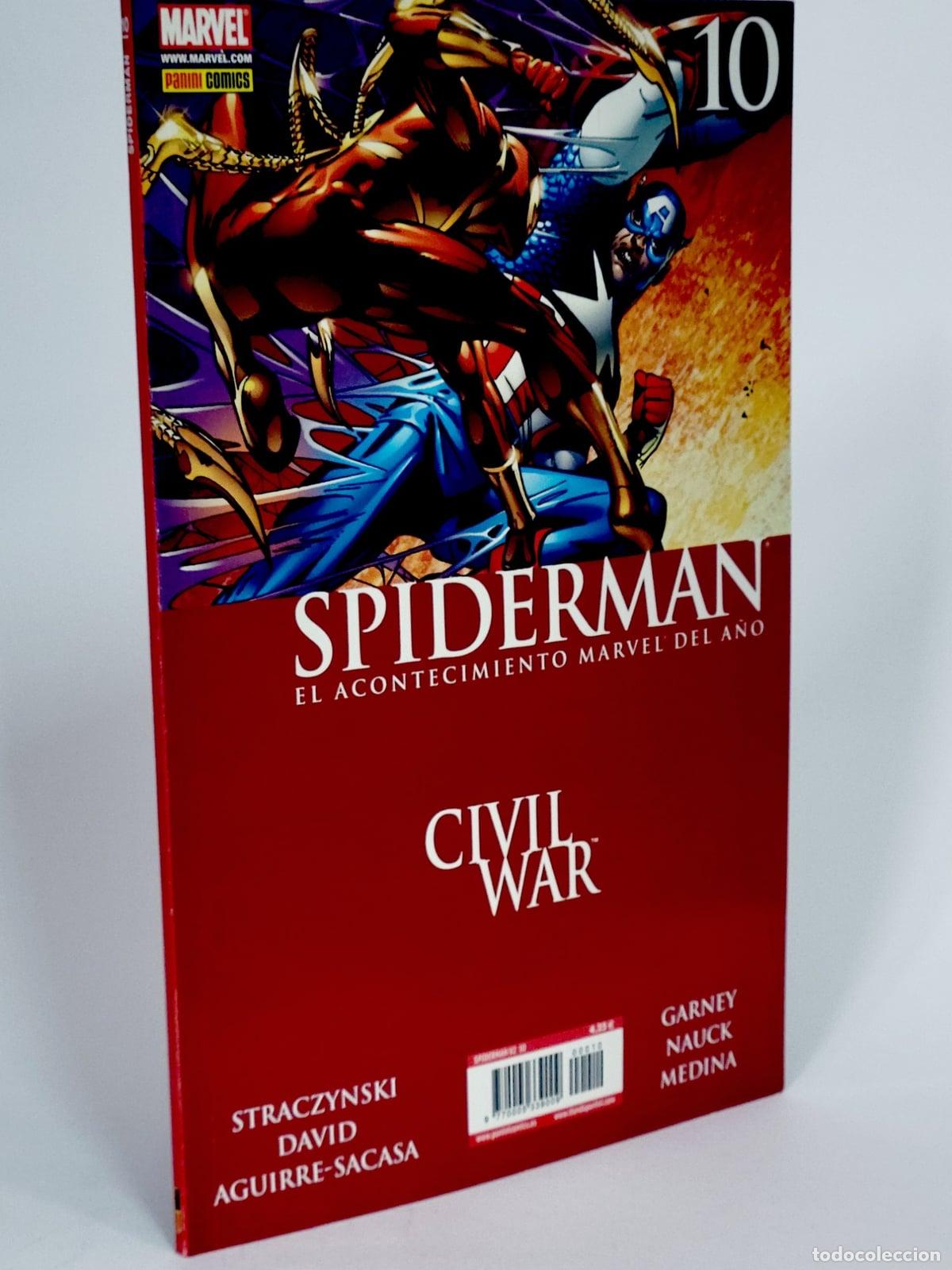 Cómic Spiderman 10 Civil War (VOL.7) VOL.2 Panini Marvel Volumen Spider-man de Kiosco
