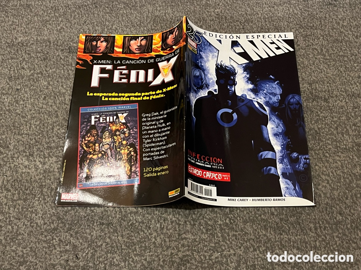 C&oacute;mics: X-MEN Edici&oacute;n Especial N&ordm; 25. Infecci&oacute;n primaria. Estado Cr&iacute;tico. Marvel. Panini Comics. Carey,Ramos