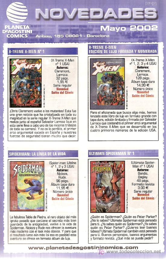 C&oacute;mics: Bolet&iacute;n de novedades de Planeta Agostini Comics. Mayo 2002. - Foto 1