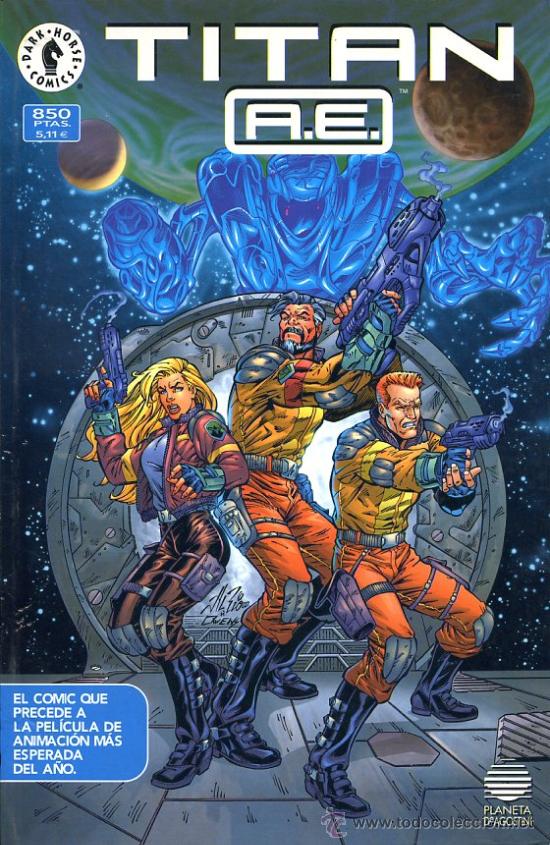 C&oacute;mics: TITAN A. E. n&deg; 1 - PLANETA 2000 - TAPAS CART&Oacute;N BLANDO - 72 P&Aacute;GINAS COLOR