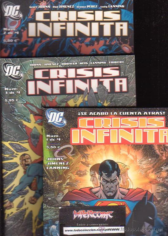 C&oacute;mics: CRISIS INFINITAS, LOTE DE 3 EJEPLARES ( N&ordm; 1 AL 3 ) - Foto 1