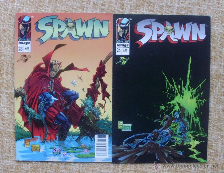 C&oacute;mics: Spawn Comics, n&uacute;meros 23 y 24, a&ntilde;o 1996, Image, World Comics, Planeta DeAgostini, Todd McFarlane - Foto 1