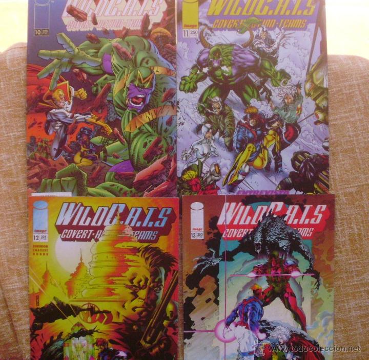 C&oacute;mics: WildC.A.T.S, N&uacute;meros 10, 11, 12 y 13, Planeta DeAgostini, World Comics, Image, a&ntilde;os 1995 y 1996