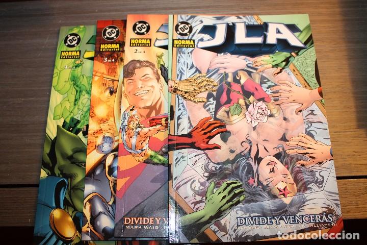 C&oacute;mics: JLA Divide y Venceras Completa del 1 al 4 Norma - Foto 1