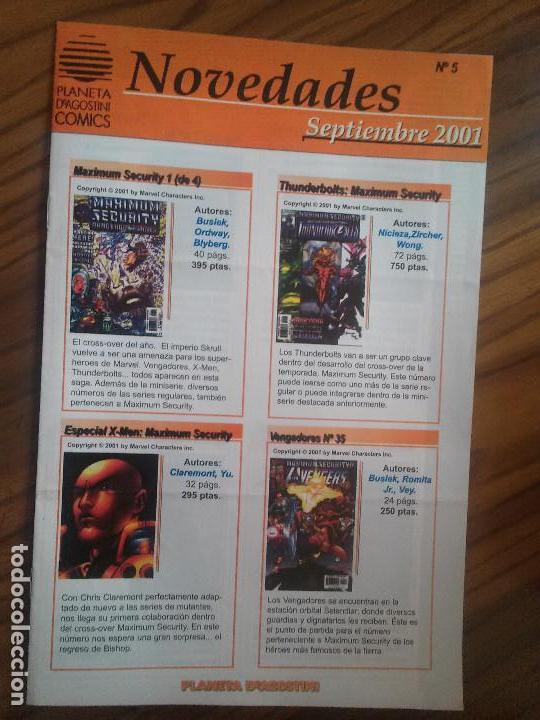 Comics: CAT&Aacute;LOGO NOVEDADES. PLANETA.SEPTIEMBRE 2001. 8 P&Aacute;GINAS A COLOR. RARO
