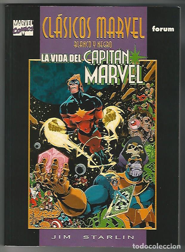 C&oacute;mics: Planeta. Cl&aacute;sicos marvel blanco y negro. 3. Capit&aacute;n Marvel. - Foto 1