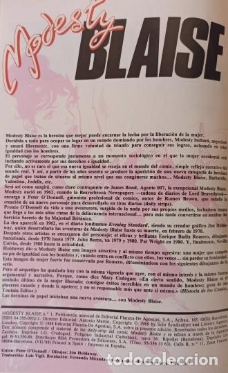 C&oacute;mics: MODESTY BLAISE - COLECCI&Oacute;N COMPLETA 7 N&Uacute;MEROS - EXCELENTE ESTADO - Foto 7