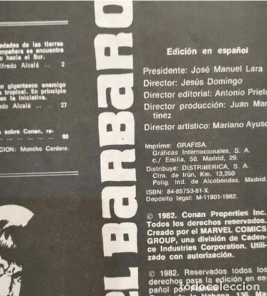 C&oacute;mics: LA ESPADA SALVAJE DE CONAN..N&deg; 2. . 1982 - Foto 2