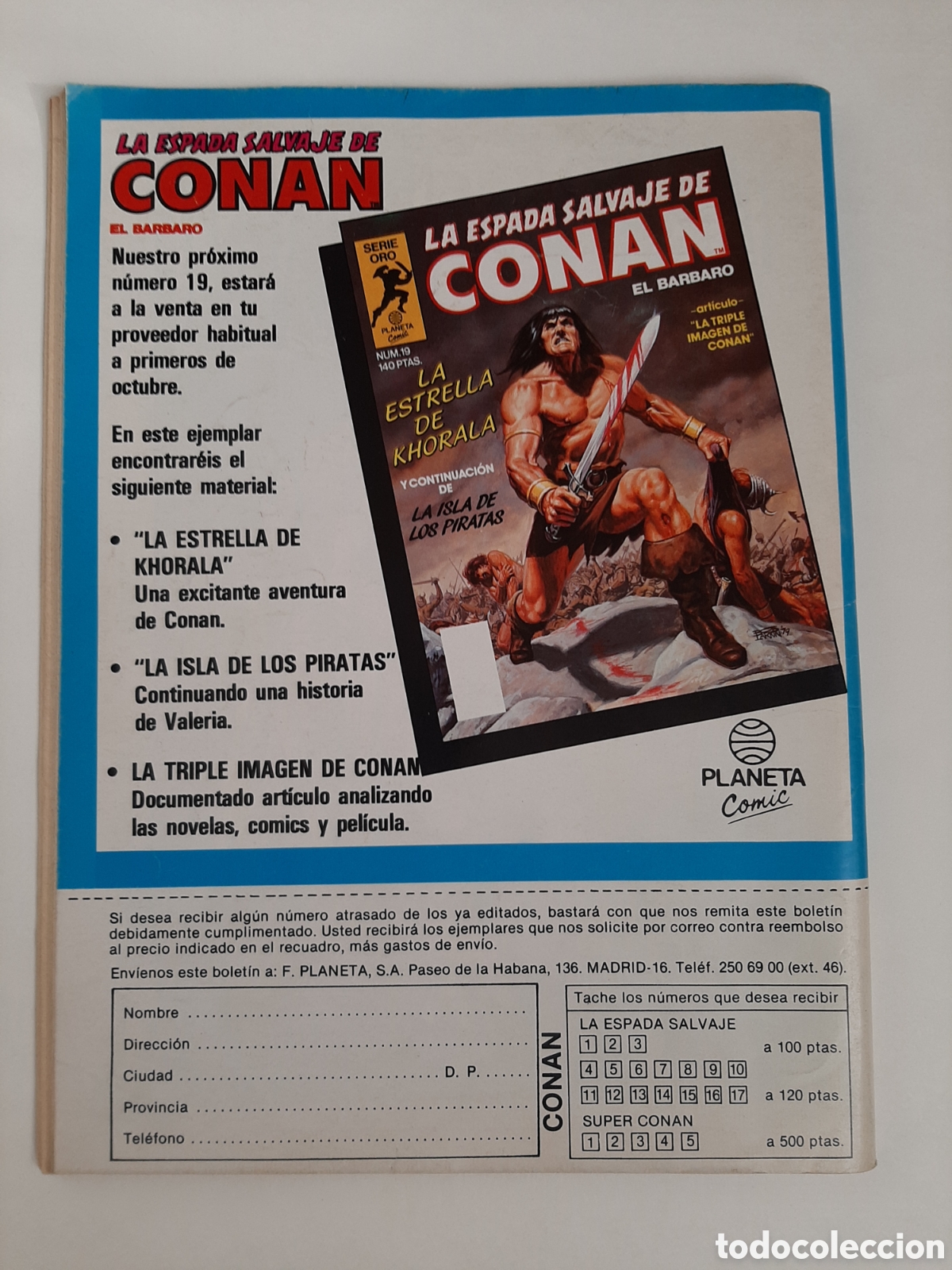 C&oacute;mics: La espada salvaje de Conan, Planea comic 1982 - Foto 2
