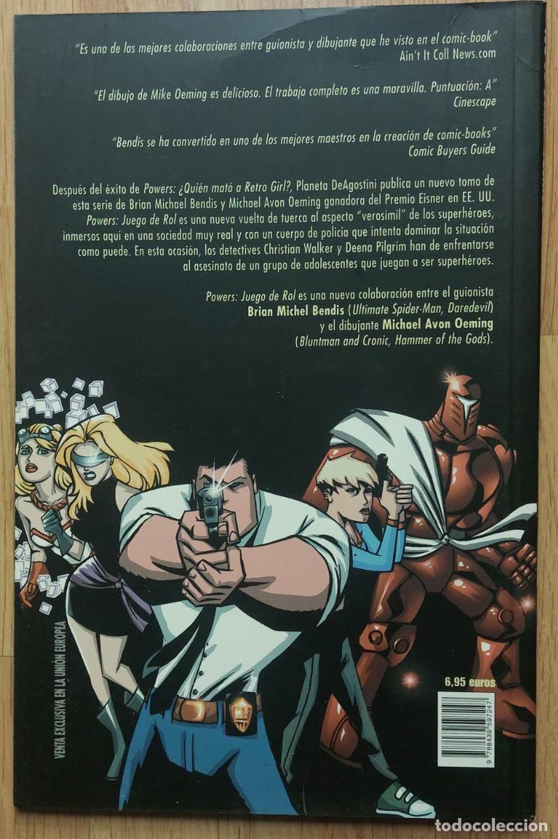 C&oacute;mics: POWERS : JUEGO DE ROL - BRIAN MICHAEL BENDIS / MICHAEL AVON OEMING - R&Uacute;STICA - PLANETA 2002 - Foto 2
