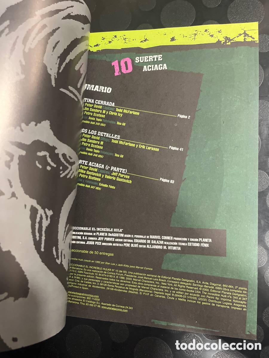 C&oacute;mics: COLECCIONABLE EL INCRE&Iacute;BLE HULK N.10 SUERTE ACIAGA ( 2003/2004 ) - Foto 3