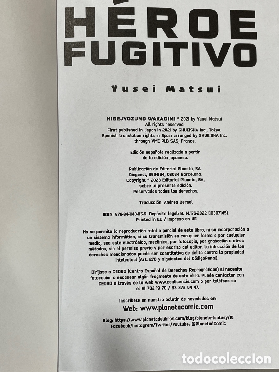 C&oacute;mics: HEROE FUGITIVO Vol. 2 Yusei Matsui - Foto 3