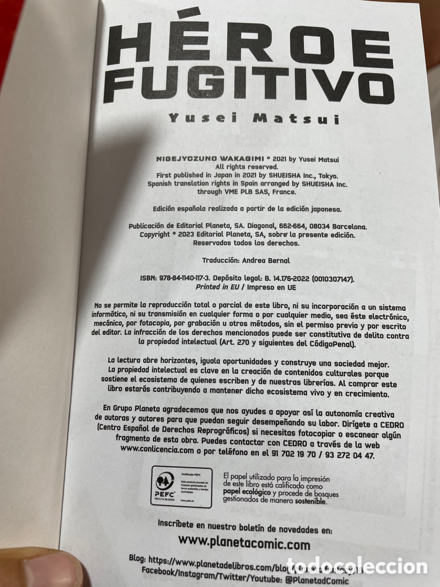 C&oacute;mics: HEROE FUGITIVO Vol. 4 Yusei Matsui - Foto 3