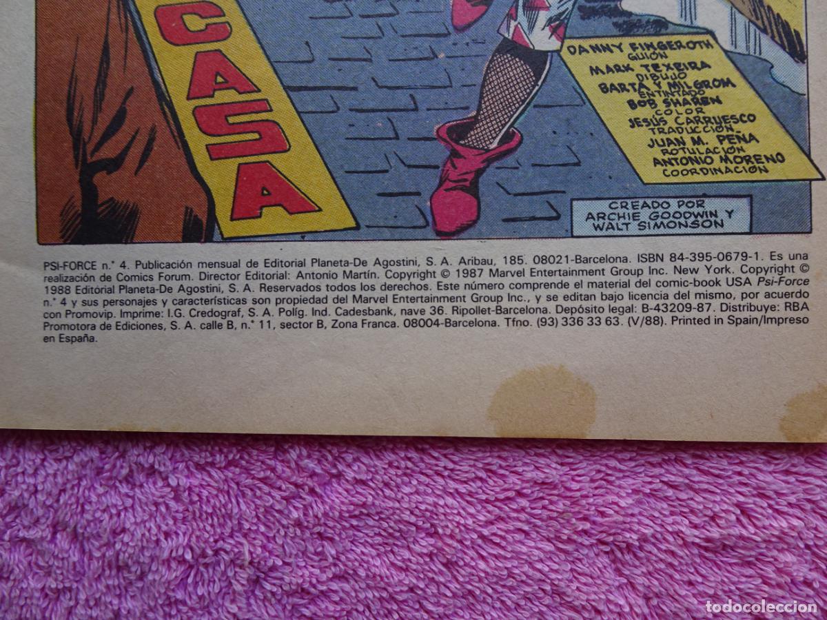 C&oacute;mics: psi-force 4 forum editorial planeta 1988 - Foto 3