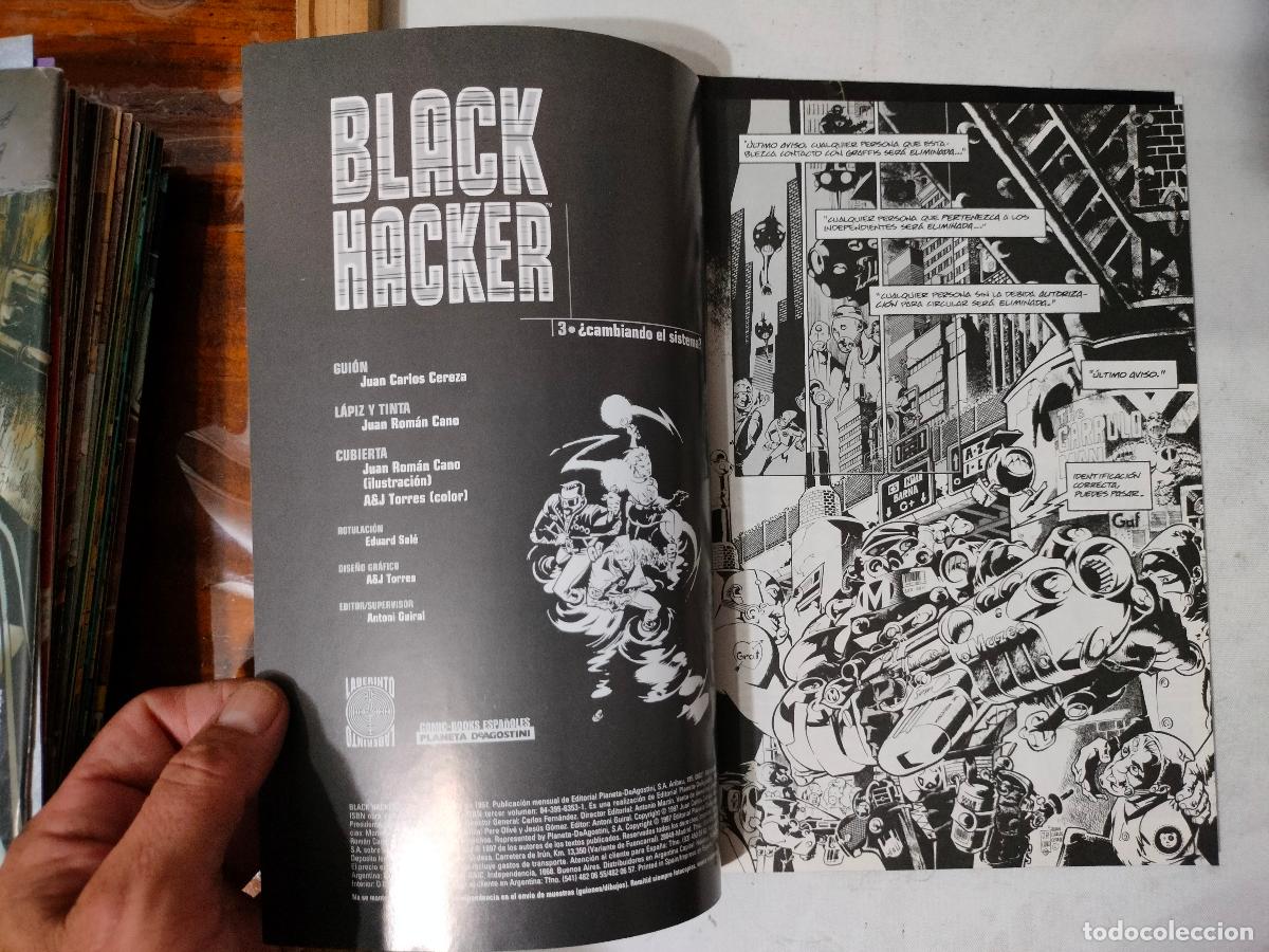 C&oacute;mics: BLACK HACKER.CEREZA-CANO.COLECCI&Oacute;N COMPLETA.PLANETA LINEA LABERINTO. - Foto 3