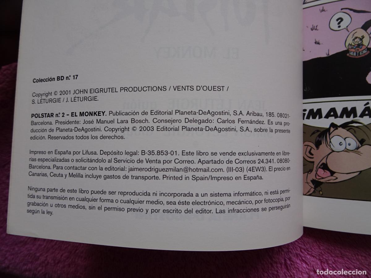 C&oacute;mics: polstar 2 el monkey colecci&oacute;n BD 17 editorial planeta 2003 - Foto 4