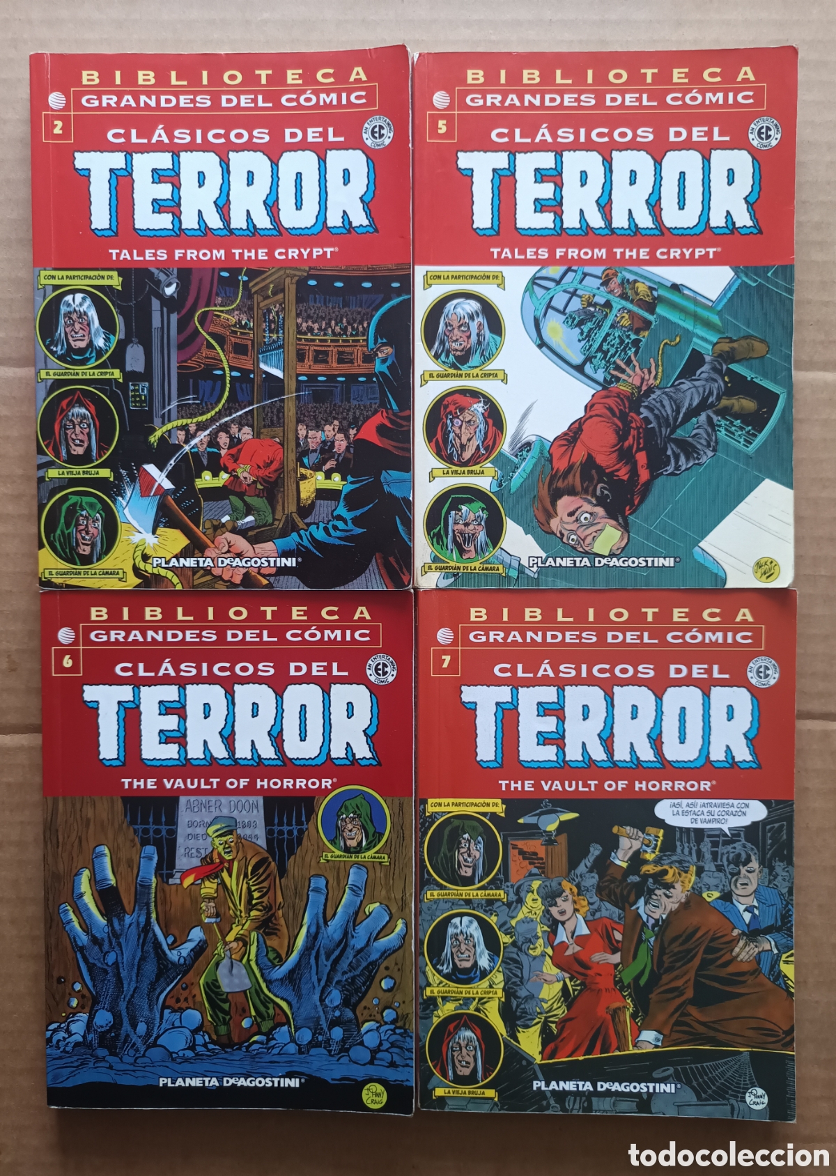 Comics: Lote Cl&aacute;sicos del Terror EC n&deg;2-5-6-7 (Planeta, 2003). Biblioteca Grandes del Comic.