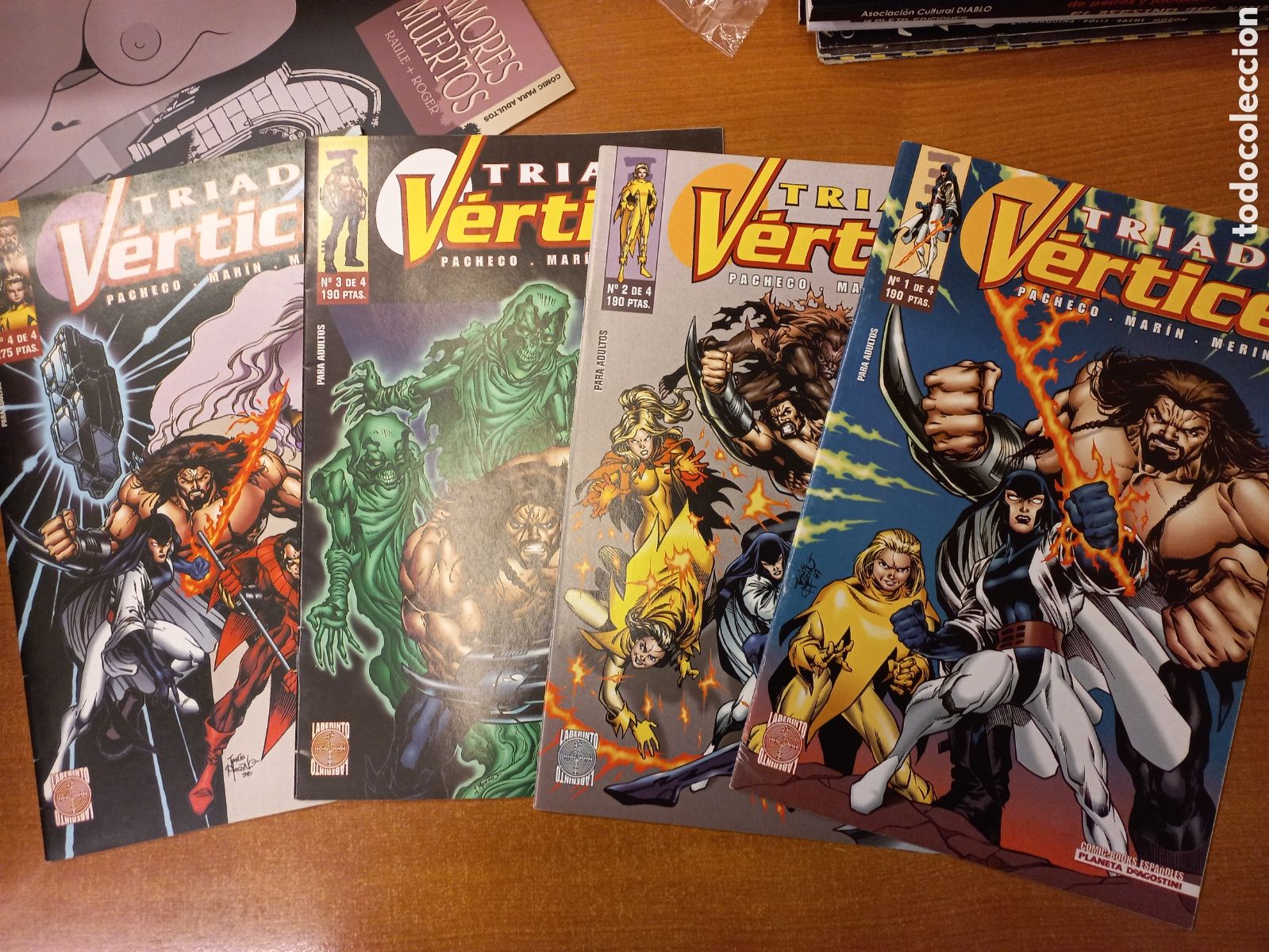 C&oacute;mics: Triada V&eacute;rtice 1 al 4, completa - Pacheco - Marin - Merino - Foto 1