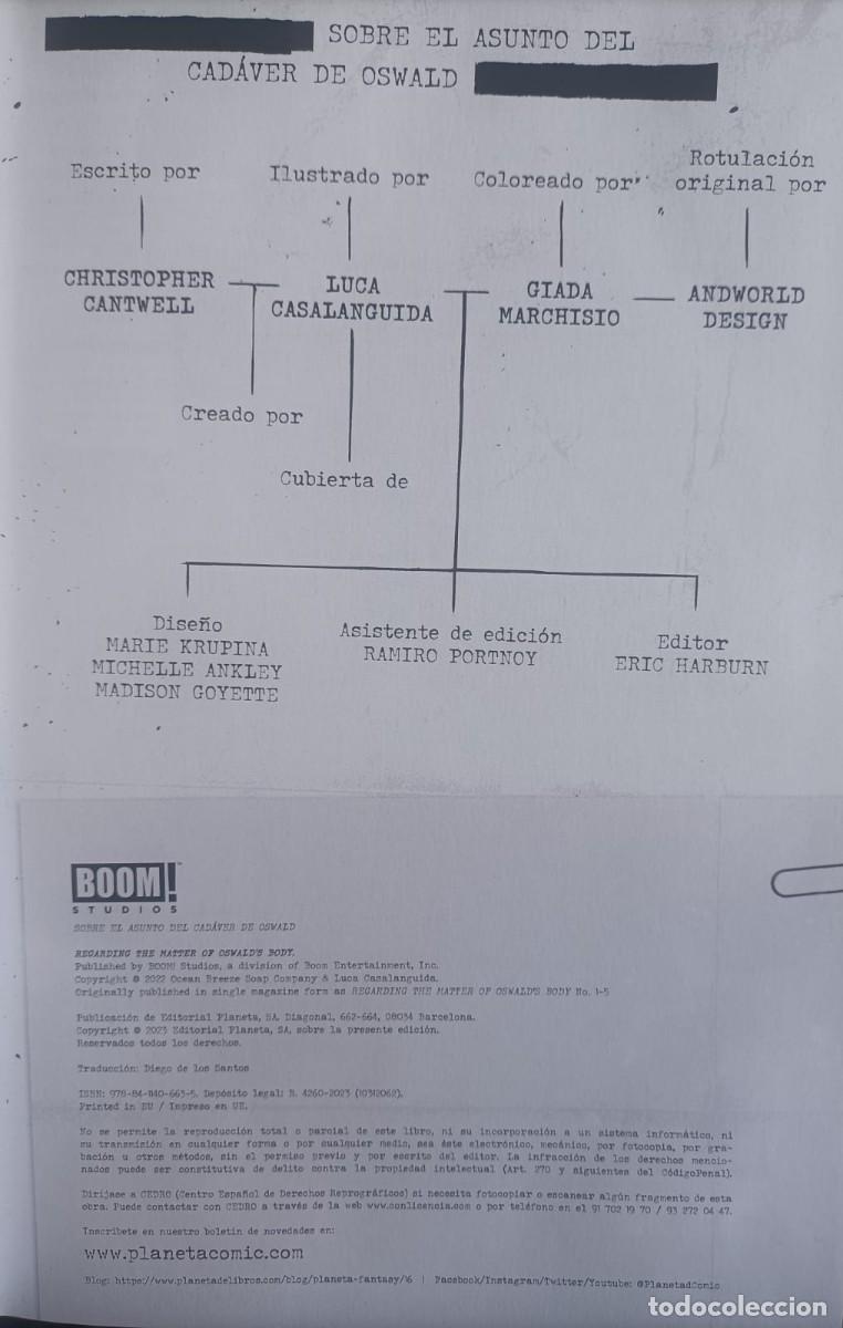 C&oacute;mics: SOBRE EL ASUNTO DEL CAD&Aacute;VER DE OSWALD. - Foto 5