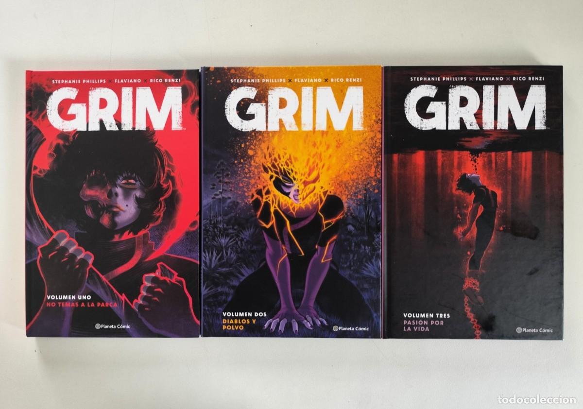 C&oacute;mics: GRIM (Stephanie Phillips, Flaviano) COMPLETA 3 TOMOS ~ PLANETA (2024) - Foto 1