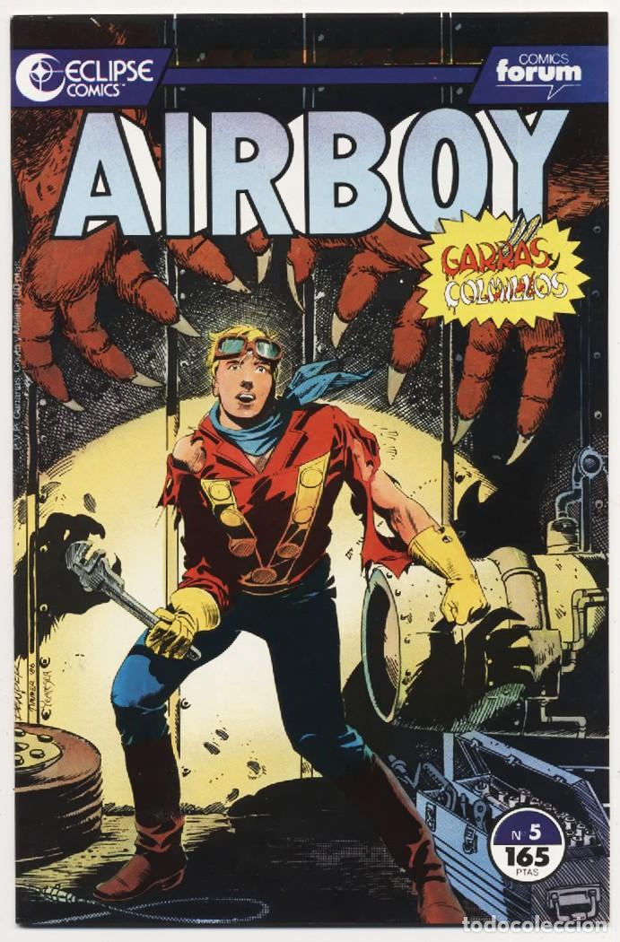 C&oacute;mics: COMIC GRAPA AIRBOY N&ordm; 5 GARRAS Y COLMILLOS ECLIPSE COMICS FORUM PLANETA 1990 NUEVO - Foto 1