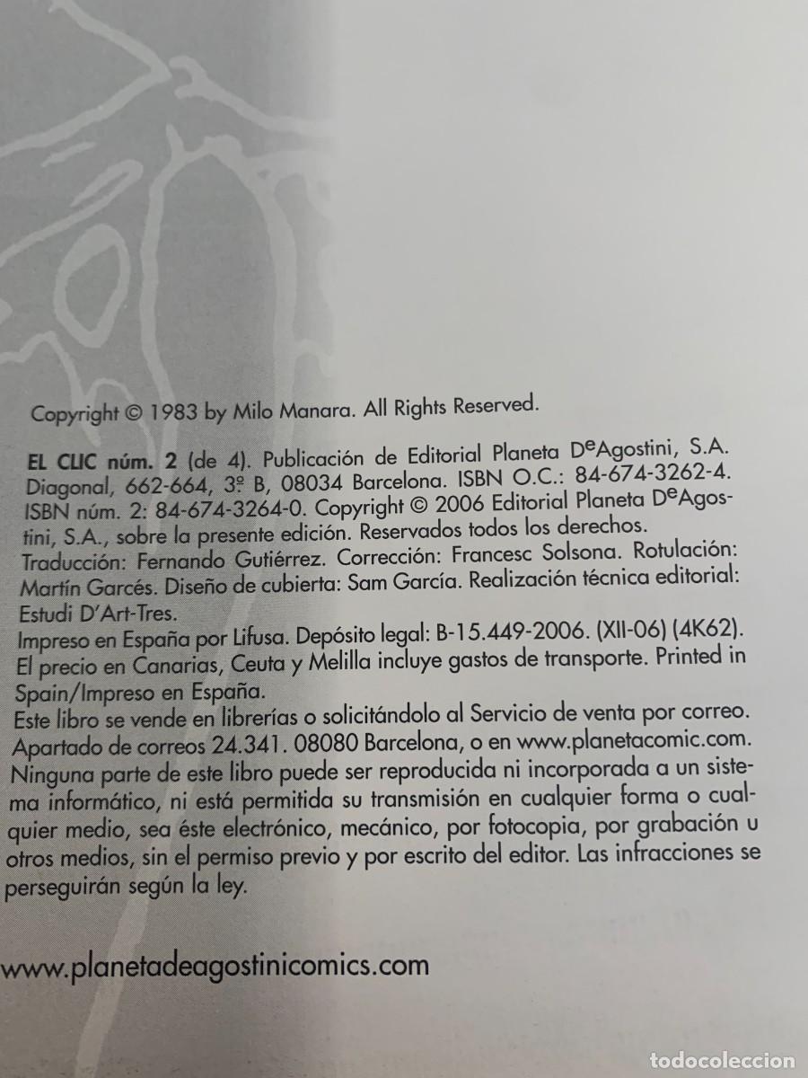C&oacute;mics: COMIC; &laquo;EL CLIC&raquo; MILO MANARA COLECCI&Oacute;N COMPLETA VOL. 1-2-3-4 - Foto 7