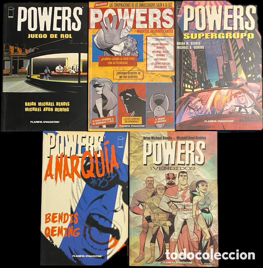 C&oacute;mics: Powers Image Bendis Planeta n&ordm; 2 al 5 Lote Marvel Image Comics