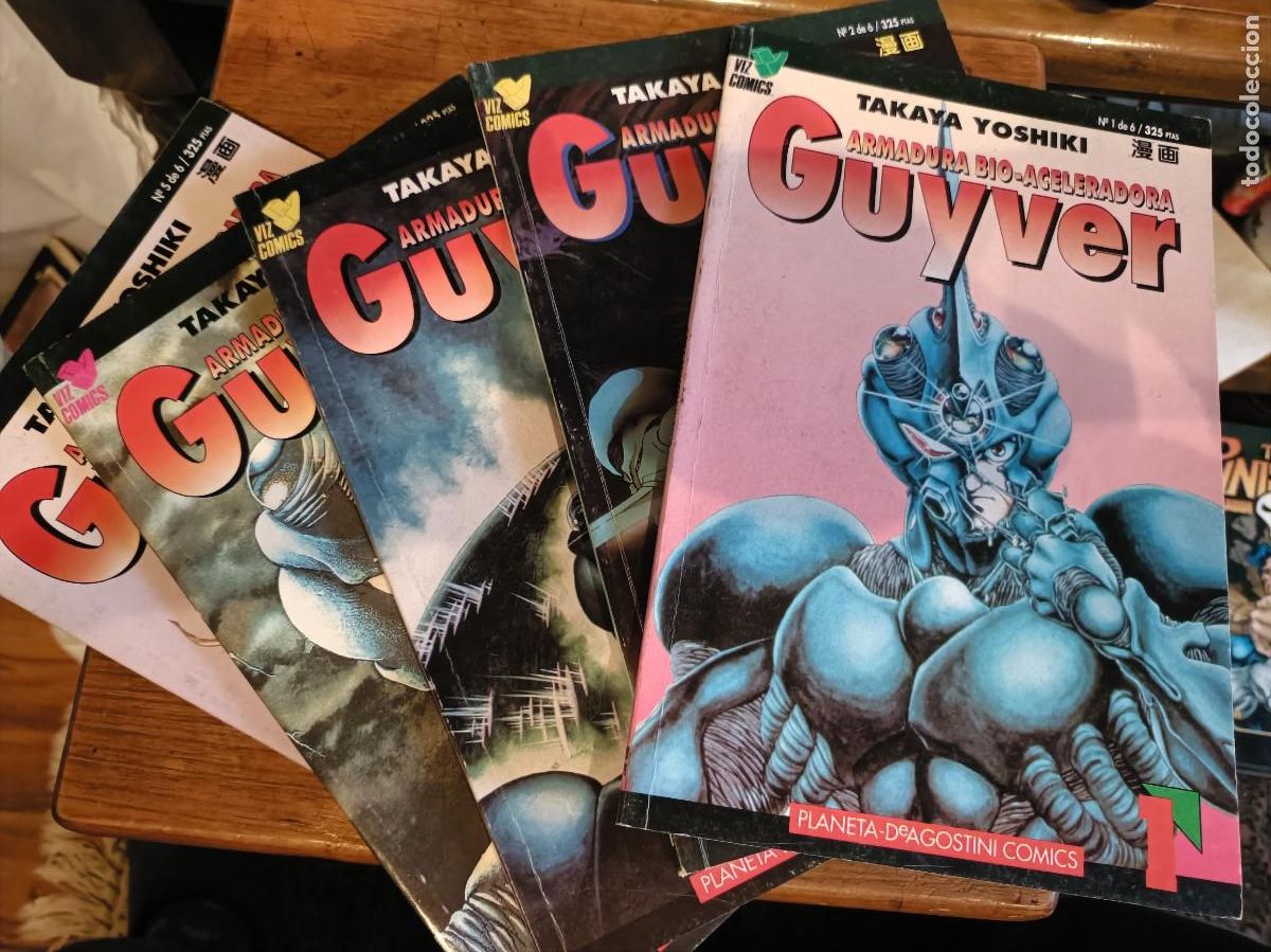 Comics: MANGA - ARMADURA BIO-ACELERADORA GUYVER COMPLETA DE TAKAYA YOSHIKI PLANETA VIZ COMICS 1994 5 TOMOS 6