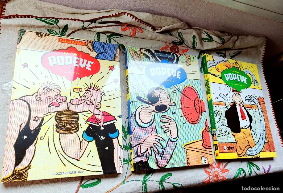 C&oacute;mics: Popeye, volumen Uno, dos y tres. Biblioteca Grandes del Comic. E. C. Segar. Planeta C&oacute;mic.