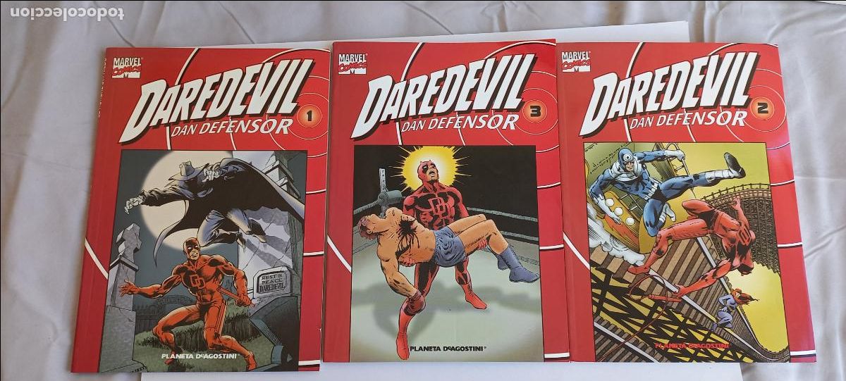 C&oacute;mics: DAREDEVIL - DAN DEFENSOR - LOTE NUMEROS 1, 2 y 3 - FRANK MILLER - COLECCIONABLE PLANETA De AGOSTINI.