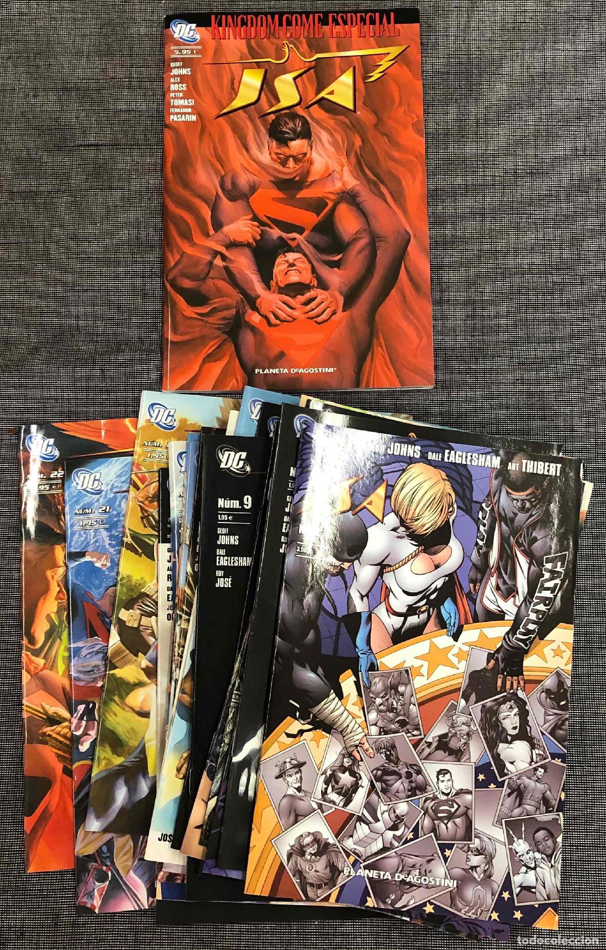 C&oacute;mics: JSA N&ordm; 1 AL 22 + KINGDOM COME ESPECIAL, CASI COMPLETA. GEOFF JOHNS. PLANETA 2007