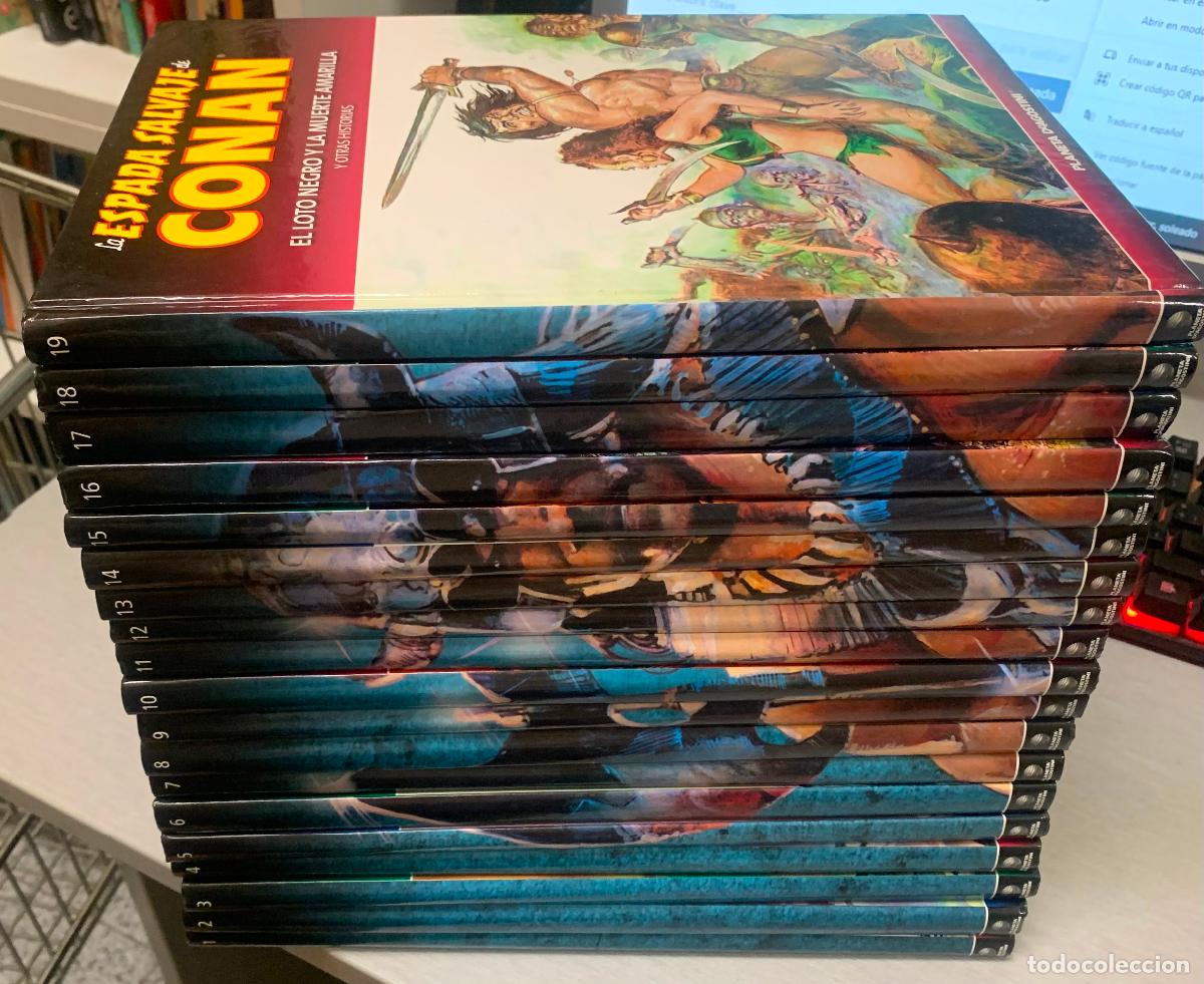 C&oacute;mics: LA ESPADA SALVAJE DE CONAN / LOTE CON LOS TOMOS DEL 1 AL 19 / COLECCIONABLE PLANETA
