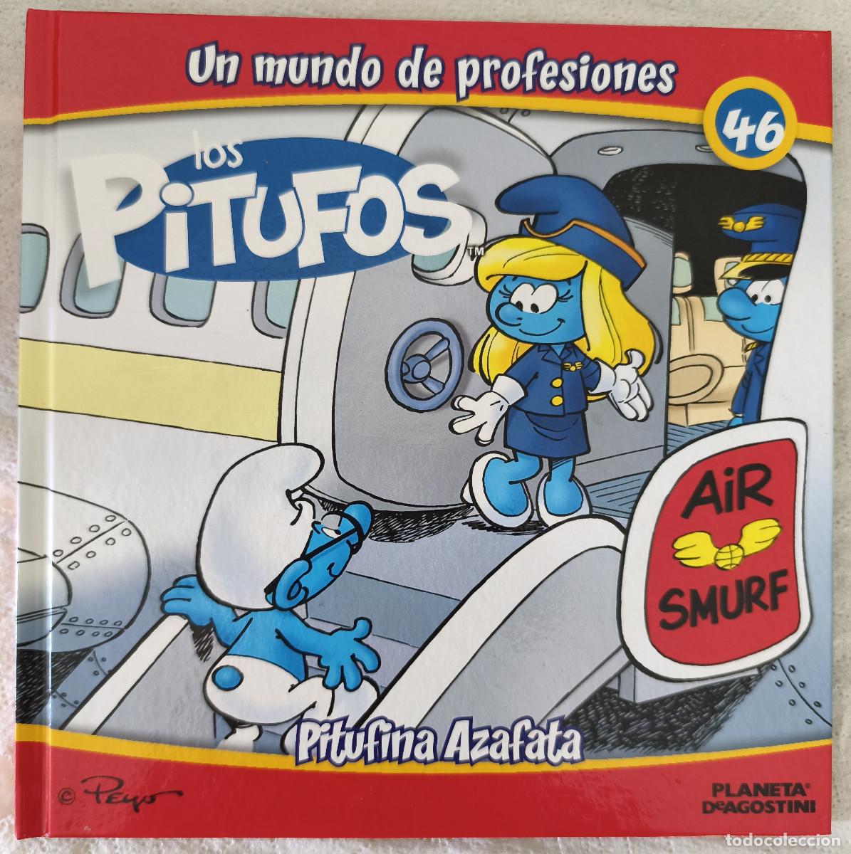 Comics : LOS PITUFOS - Un mundo de profesiones No 46 Pitufina Azafata - Planeta De Agostini