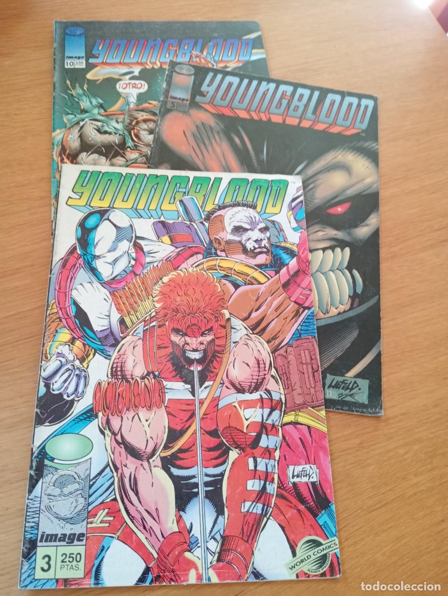 Comics: LOTE CON 5 EJEMPLARES DE YOUNGBLOOD (DE 14). GRAPA. PLANETA. IMAGE. WORLD C&Oacute;MICS. 1994.