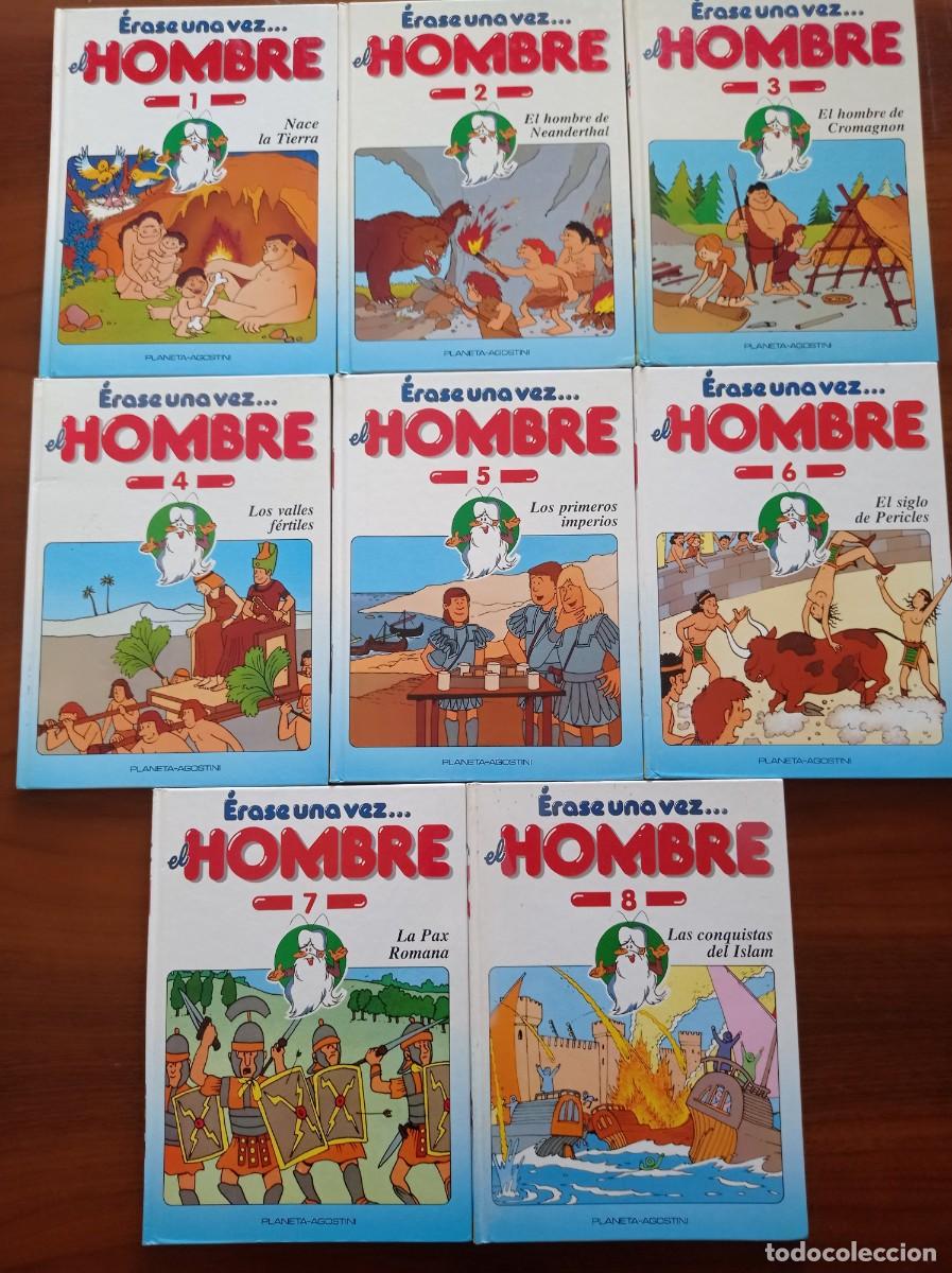 C&oacute;mics: LOTE &Eacute;RASE UNA VEZ EL HOMBRE - 8 PRIMEROS N&Uacute;MEROS DE LA COLECCI&Oacute;N - PLANETA AGOSTINI