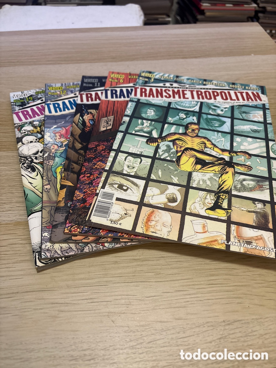 C&oacute;mics: Transmetropolitan. Warren Ellis. N&uacute;meros 3,6,11,12 y 19 planeta