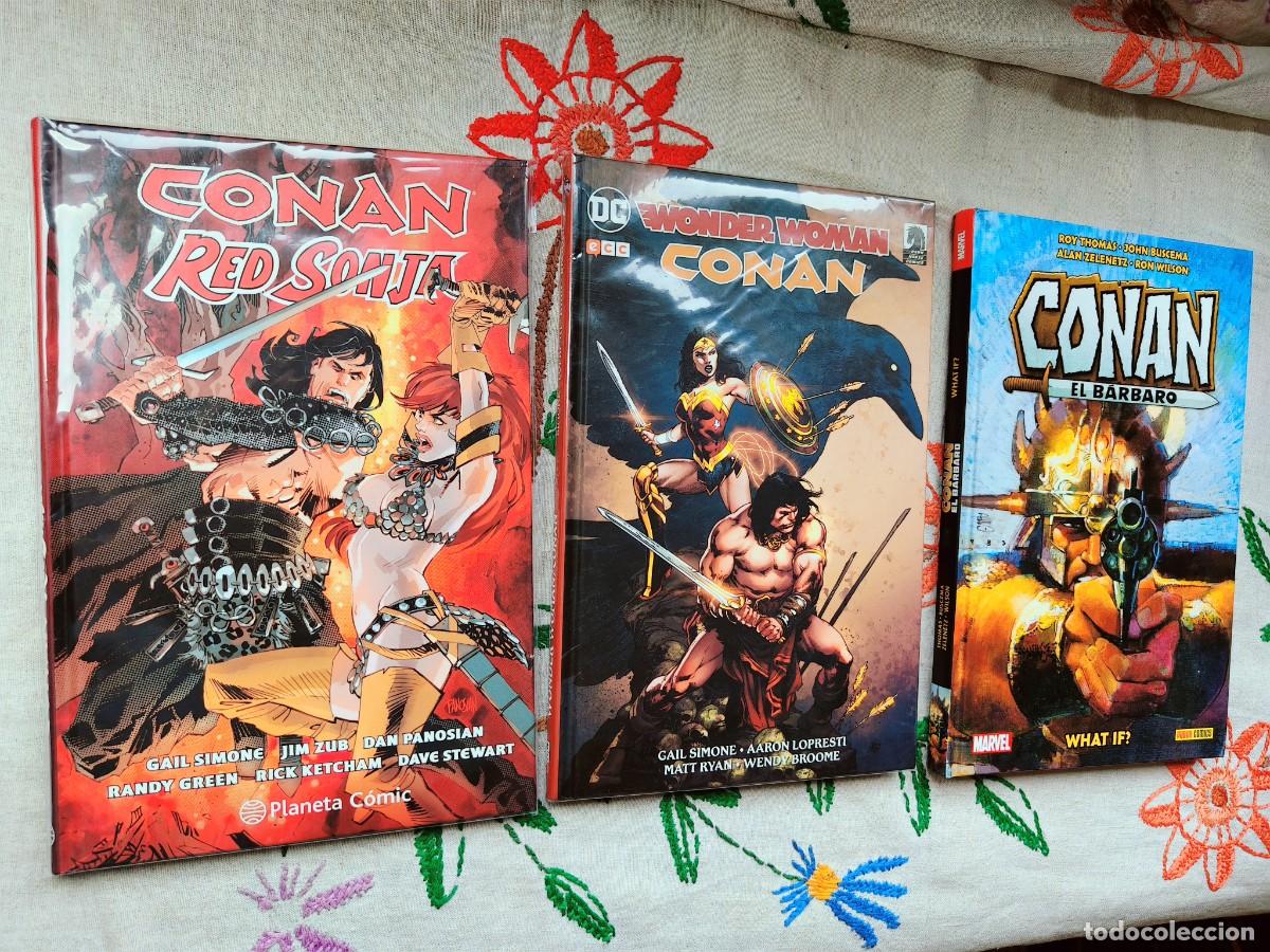 C&oacute;mics: Conan Red Sonja, Wonder Woman y What If. Planeta. Esta como nuevo.