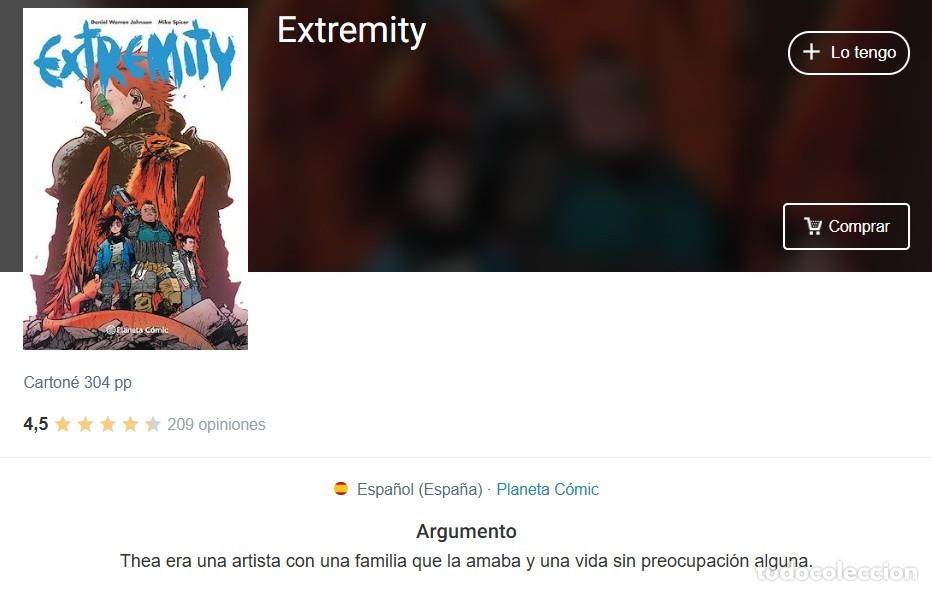 C&oacute;mics: EXTREMITY, de DANIEL WARREN JOHNSON (Planeta) COMPLETA - Foto 3