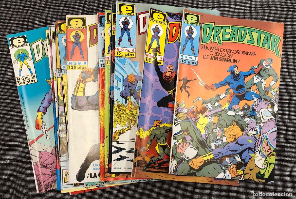 C&oacute;mics: DREADSTAR N&ordm; 1, 2, 4 AL 18. EPIC COMICS PLANETA 1985. CASI COMPLETA, SOLO FALTA N&ordm; 3