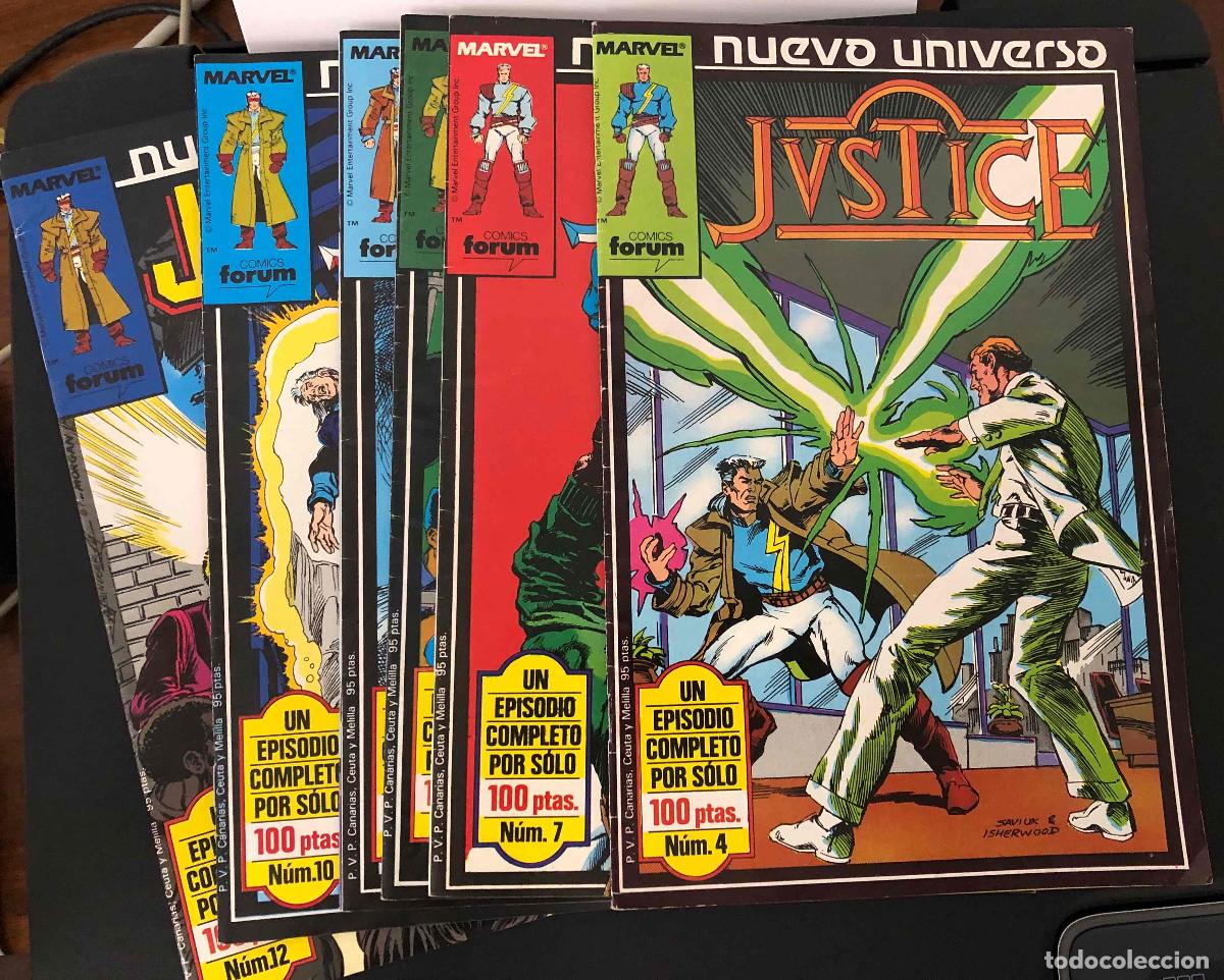 C&oacute;mics: NUEVO UNIVERSO JUSTICE N&ordm; 4, 7 AL 10 Y 12. FORUM PLANETA 1988