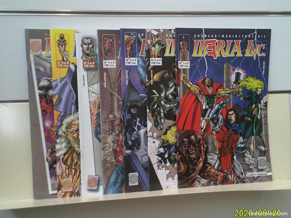 C&oacute;mics: IBERIA INC. COMPLETA 6 NUMEROS MAS DATABOOK CARLOS PACHECO LABERINTO - PLANETA